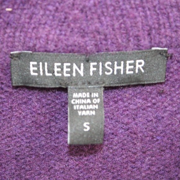 Eileen Fisher Lamb Wool Cashmere Blend Button Down Collared Shacket Size Small - Picture 2 of 3